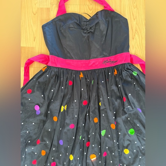 NWT - Disney Dress Shop Minnie Mouse Rock The Dots Dress in Black - Size L - Picture 5 of 6